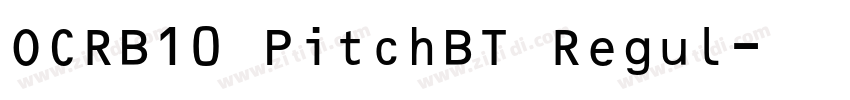 OCRB10 PitchBT Regul字体转换
